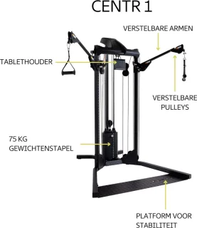 Centr 1 Home Gym Functional Trainer Zwart