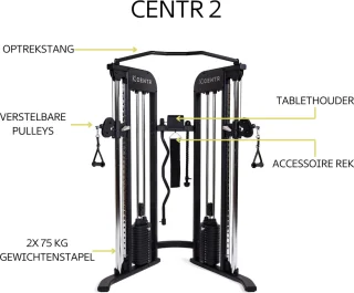 Centr 2 Functional Trainer Cable Crossover Zwart