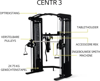 Centr 3 Home Gym Functional Trainer Zwart