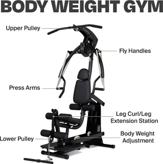 Centr Body Weight Home Gym Krachtstation Mat Zwart