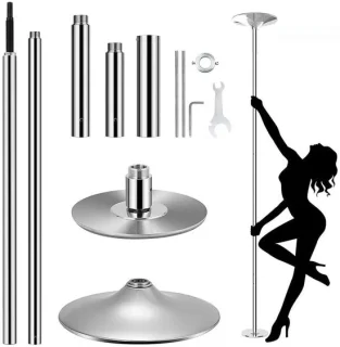 Damenzo Danspaal Verstelbaar 235-274 cm Ø45 mm Zilver