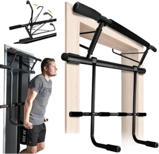 Deuropening pullup bar met dip station