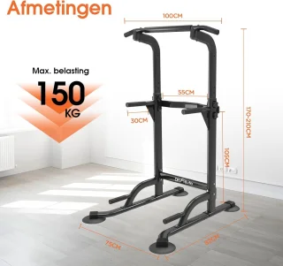 DH FitLife Power Tower Dip Station Krachtstation Thuis