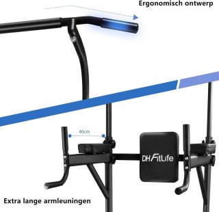 DH FitLife Power Tower Dip Station Krachtstation Thuisgym