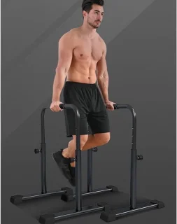 Dip bar krachtstation - parallelle bars - thuistrainingen - zwart
