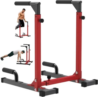 Dip Barren fitnessstation rood