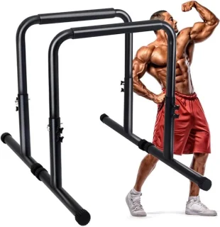 Dip station fitness stangen zwart