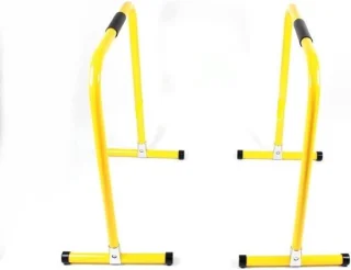 Dip Station Parallettes - Stalen Dip Bars 73x61 cm Geel