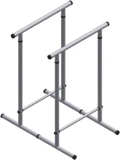 Dip Station Push-up Bar 121 cm Zilver