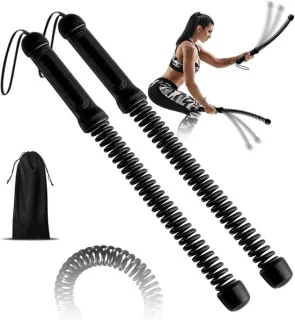 Draadloze battle ropes set van 2 - trainingskoorden van ShopVlot