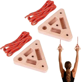 Draagbaar hangboard - klimtrainingsapparaat - houtkleur