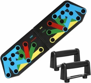 Draagbare Krachttrainingsset – Weerstandsbanden & Push-upboard