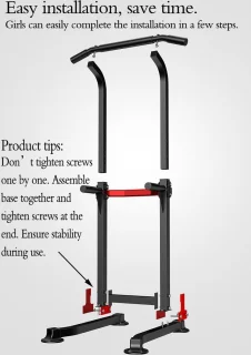 EASY_BIG Power Tower Dip Station Pull Up Bar