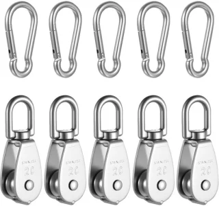 Enkele hefkatrol set - Rvs katrol - M20 / M6 - zilverkleurig