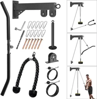 Fitness cable lat pulley systeem