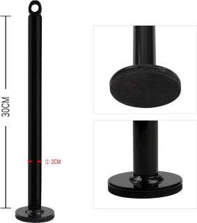Fitness Kabel Machine 13-delig met Stang en Touw Zwart