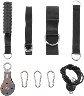 Fitness kabel set - verstelbaar - zwart