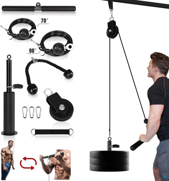 Fitness Kabelsysteem Lat Pulley Trekoefeningen Set review