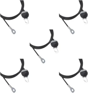 Fitness katrol kabel systeem 2.3 meter zwart