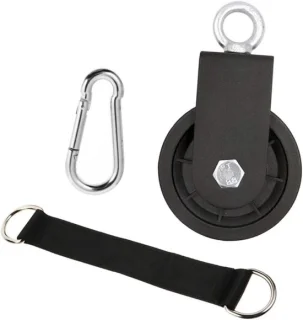 Fitness katrol set kabelmachine accessoire zwart