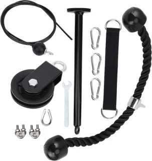 Fitness katrol systeem - zwart