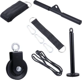 Fitness katrol systeem - zwart