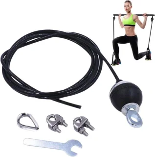 Fitness Katrolkabel Staal 5x4 m Zwart