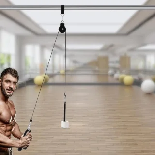 Fitness pull rope - gymkabel - zwart