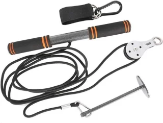 Fitness pulley systeem - kabel machine set - zwart