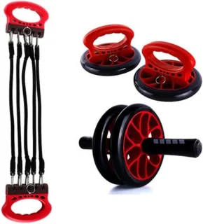Fitness set krachttraining apparatuur rood