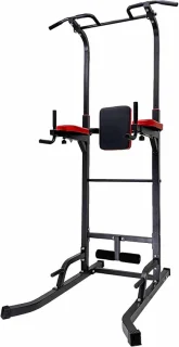 Fitness toren - krachtstation dip - zwart rood