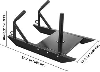 Fitness Trainingsslee 69x44x37 cm Zwart Steel