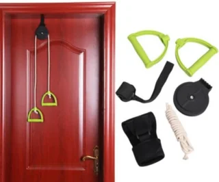 Fitness trainingssysteem krachtriemen 10 cm groen zwart