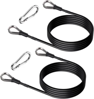 Fitnesskabel Set - 2 Stuks - Zwart