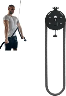 Fitnesstouw katrolsysteem max 30 kg zwart