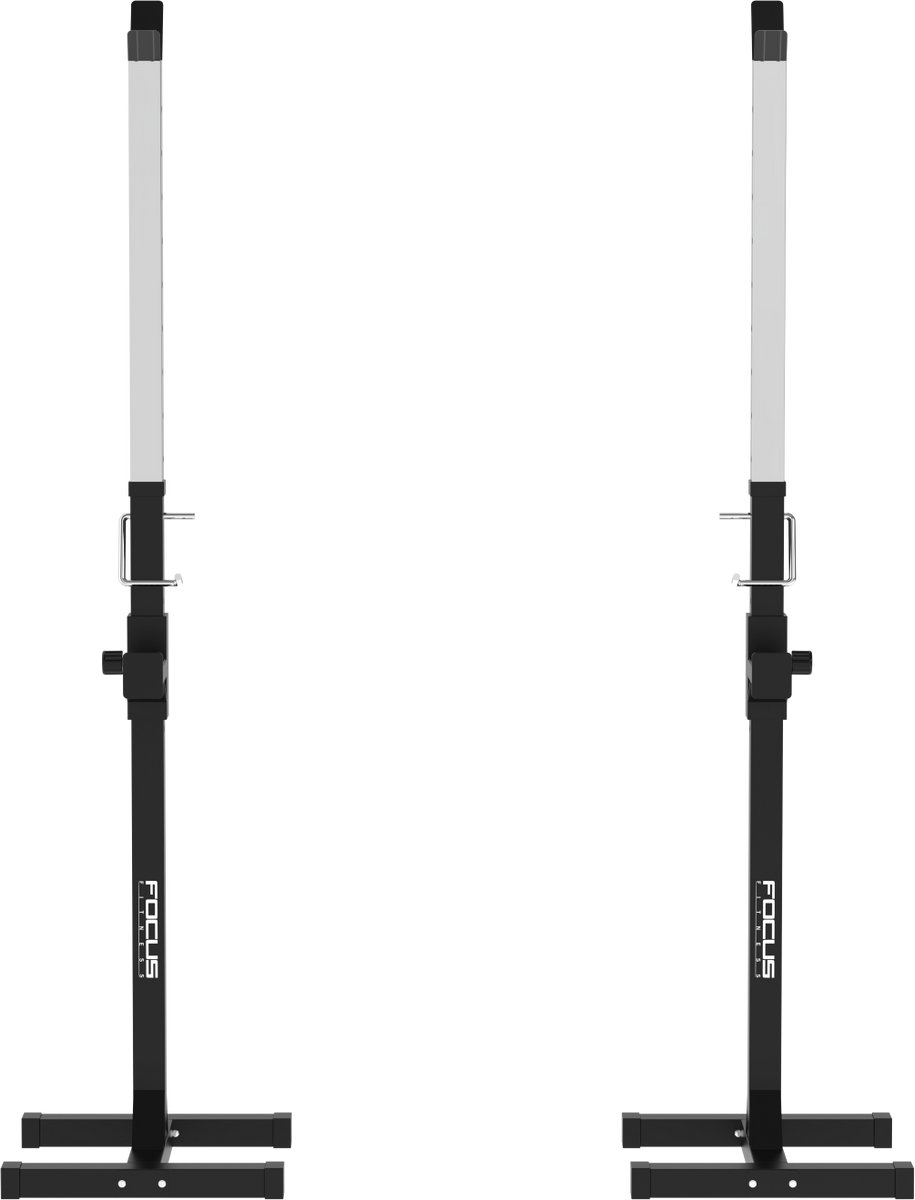 De Focus Fitness Haltersteunen Squat- en Bankdrukrek in één oogopslag