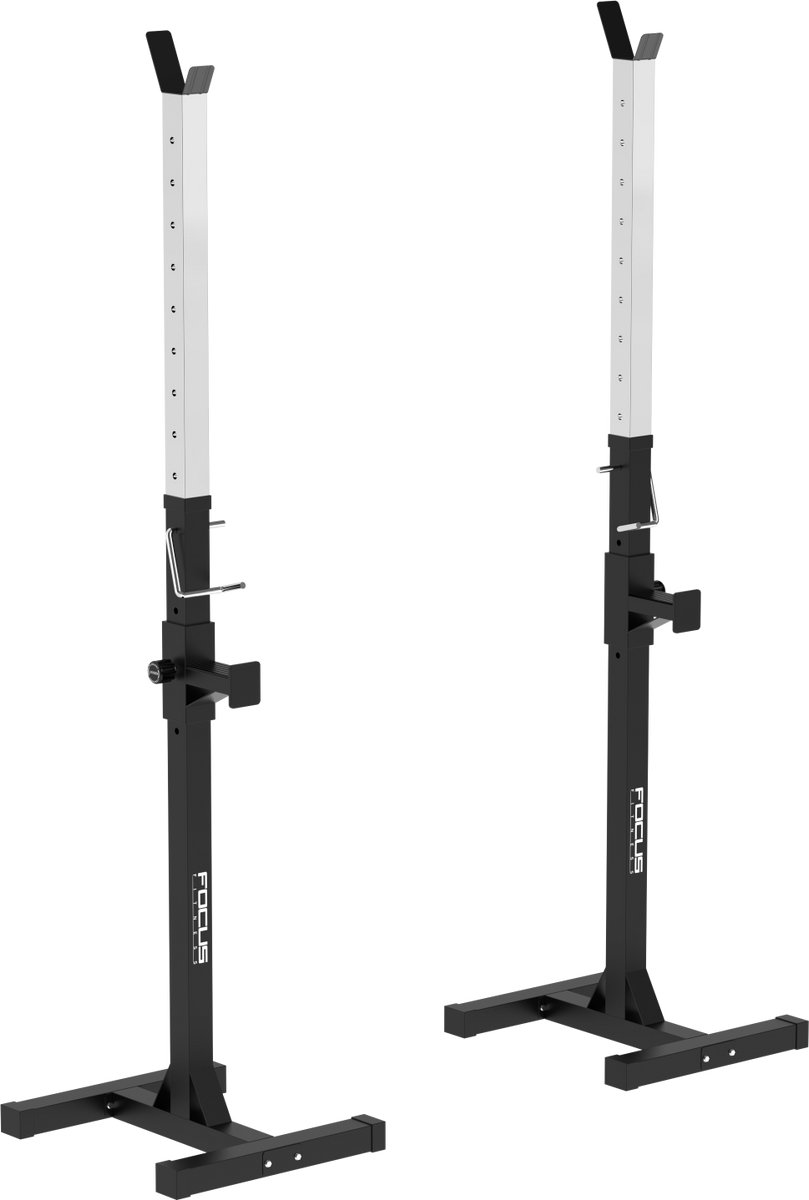 Wat vinden we goed aan de Focus Fitness Haltersteunen Squat- en Bankdrukrek