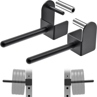 Gewicht plaat houder voor power rack 2x2 en 3x3 - stalen opslag voor 1 inch gewichten - set van 2