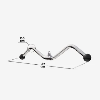 Gorilla Sports Curlgreep 75 cm Chroom