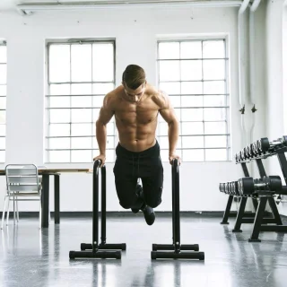 Gorilla Sports Dip Bars Parallettes Blauw 2 stuks