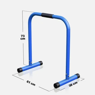 Gorilla Sports Dip Bars Parallettes Blauw 2 stuks