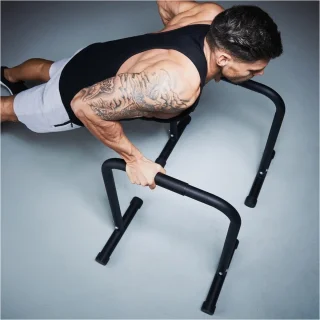 Gorilla Sports Dip Bars Parallettes Push Up Stand Zwart