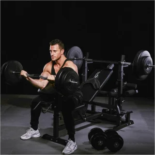 Gorilla Sports Fitnessbank Lat Pulley Zwart