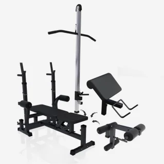 Gorilla Sports Fitnessbank Lat Pulley Zwart