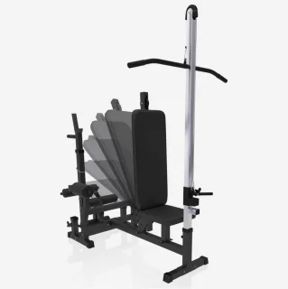 Gorilla Sports Fitnessbank Lat Pulley Zwart