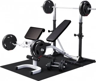 Gorilla Sports Halterbank met 100 kg Halterset