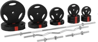 Gorilla Sports Halterbank Met Halterset 100 kg Zwart