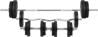 Gorilla Sports Halterbank Met Halterset 100 kg Zwart