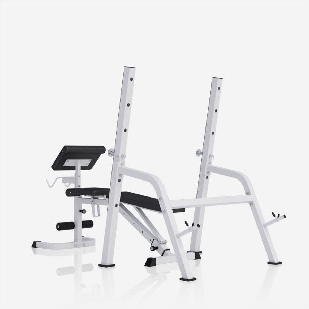 Wat vinden we goed aan de Gorilla Sports Halterbank met Squat Rack Wit