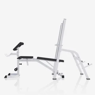 Gorilla Sports Halterbank met Squat Rack Wit